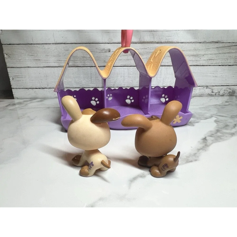 Authentic 2 Littlest Pet Shop Dog Baby Puppy‎ / LPS Petriplets